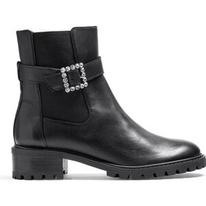 SCHUTZ Amebah Buckle Lug Sole Ankle Boots Size 5.5 NEW MSRP $168